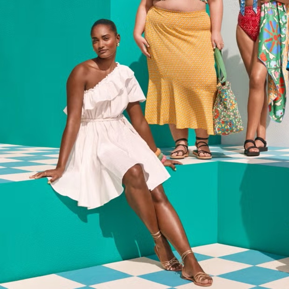RHODE x Target White One Shoulder Dress